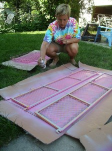 Painting th "Big Pink Cart"